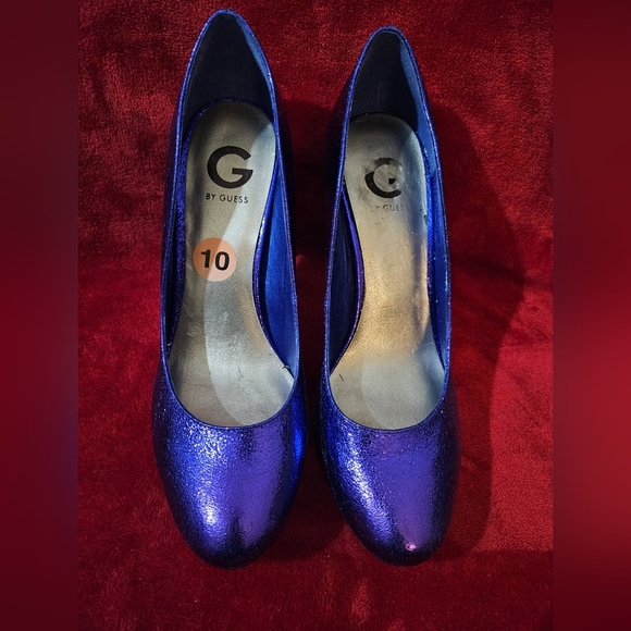 Guess Women's Glittery Electric Blue Stiletto-Size 10 - Picture 11 of 11